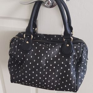 Black/White Satchel Bag